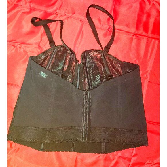 GODDESS Lace Bridal Bustier Bras Size 44D Plus Size Lingerie Black Curvy - Picture 2 of 5
